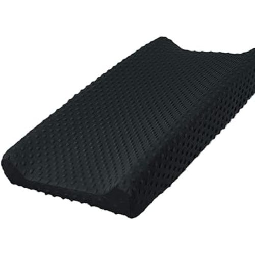 Owlowla Changing Pad Cover, Soft Minky Dots Changing Table Sheets for Baby Boy and Girl(Black)