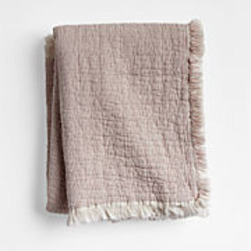 Supersoft Organic Cotton Gauze Classic Mauve Pink Kids Blanket + Reviews | Crate & Kids