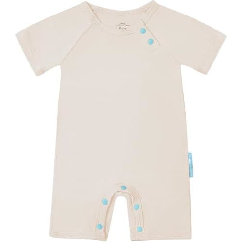 SuperSoft Short Sleeve Baby Romper, Unisex Bamboo Viscose One-piece Summer Pajamas, Boy Girl Footless Jumpsuit Snap Closure