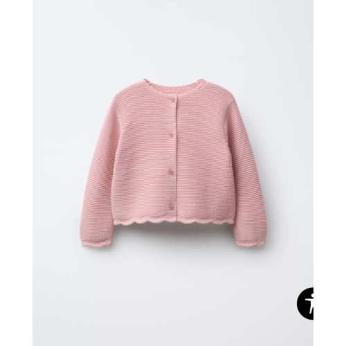 WAVY CABLE KNIT CARDIGAN - Mid-pink | ZARA United States