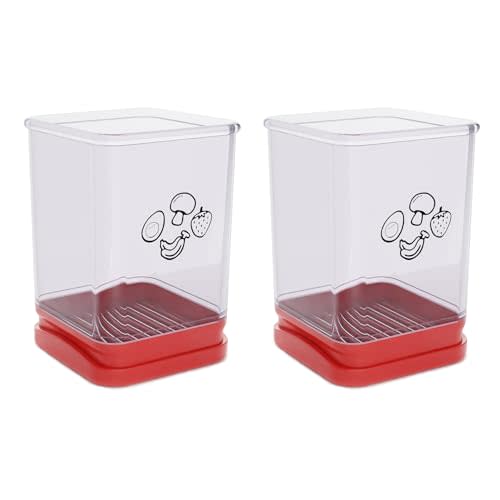 2 PCS Tewodila Fruit Slicer Cup, Speed Cutter for Strawberry Banana Grape Egg, Stainless Steel Vegetable Cutting Kitchen Gadget, Kitchen Portable Slicing Tool