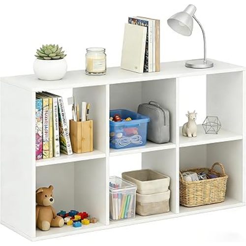 6 Cube Storage Organizer Shelf, Open Cube Bookshelf