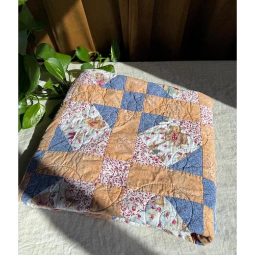 Vintage Handmade Teddy Bear Baby Blanket