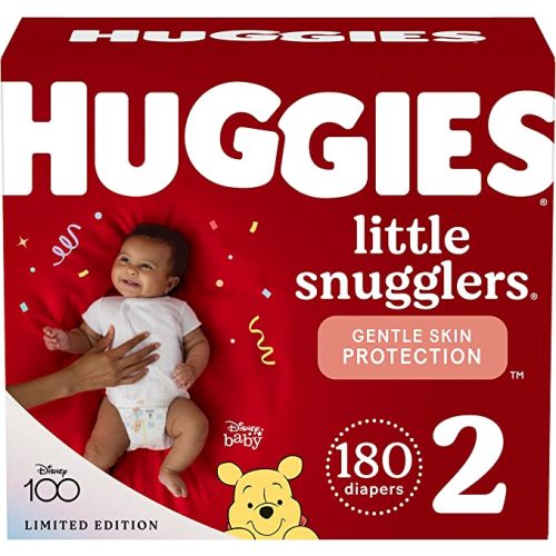 Huggies Little Snugglers Baby Diapers, Size 2 (12-18 lbs), 180 Ct