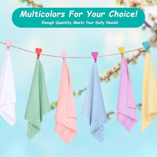 HOMEXCEL Baby Washcloths 12 Pack-Microfiber Baby Bath Face Towel 11.5 x 11.5 Inch Extra Absorbent and Soft Burp Cloth and Wash Cloths for Newborn-Infants and Toddlers-Gentle On Sensitive Skin