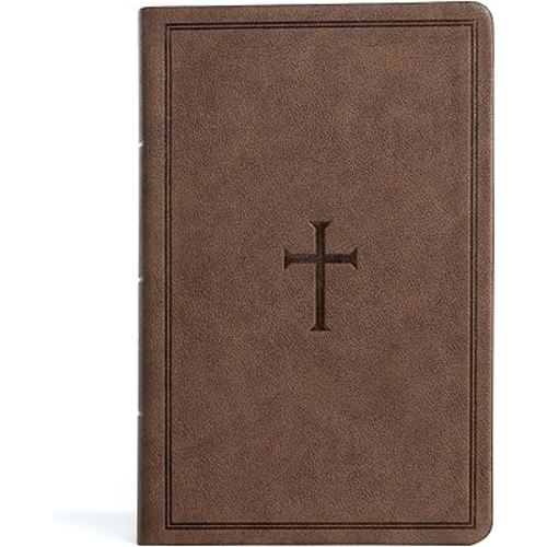 CSB Large Print Personal Size Reference Bible, Brown LeatherTouch, Red Letter, Presentation Page, Cross-References, Full-Color Maps, Easy-to-Read Bible Serif Type
