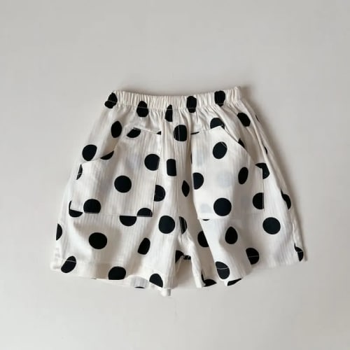 Baby Heart Dots Plaid Basic Shorts