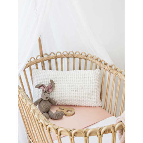 Sleepy Silk Baby Bedding | Silk Bassinet Sleeve - Cherry Blossom Pink