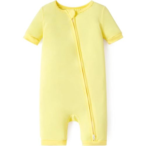 PATPAT Baby Pajama with Bamboo Viscose, Footie Jumpsuit Romper with 2-Way Zipper for Baby Boy Girl Toddler Sleeper Sleepwear