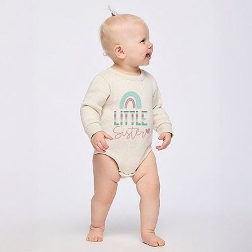 Little Sister Rainbow - Infant Fleece BodySuit