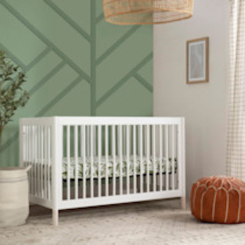 babyletto Gelato 4-in-1 Convertible Crib with Toddler Bed Conversion Kit - White/Washed Natural