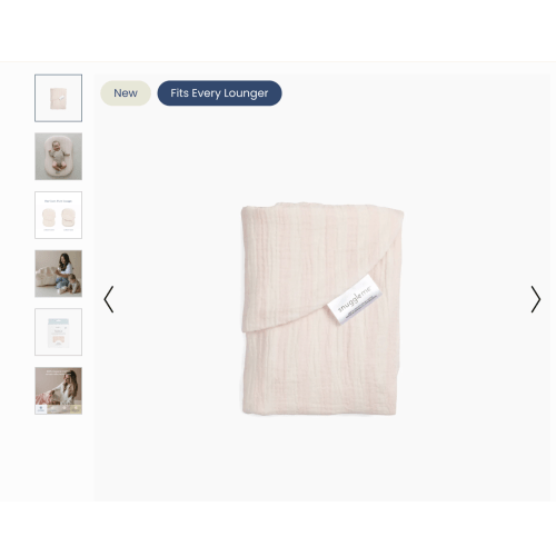 Infant Lounger Muslin Cover | Petal Stripe