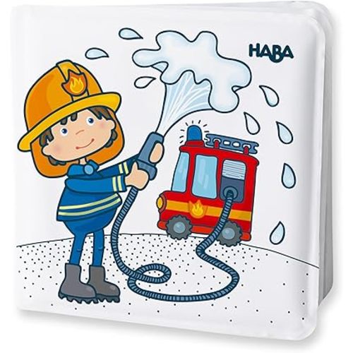 HABA Magic Color Changing Bath Book: Fire Brigade, Bath Toys for Toddlers, Water Toys for Toddlers 18-36 Months & Water Table Accessories