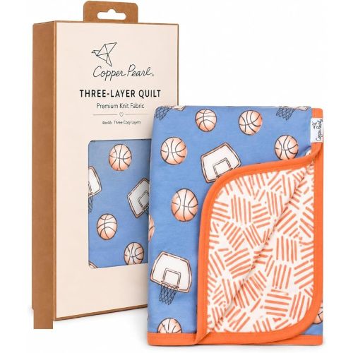 Copper Pearl Three-Layer Baby Blanket: Soft Baby Quilts for Boys and Girls | Breathable, Cozy, Toddler Blanket | Baby Quilt for Newborns | 46x46 Premium Polyester/Rayon | Daphne