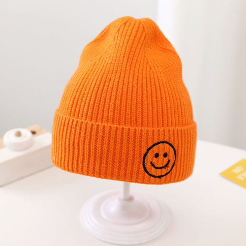 Baby Solid Color Smile Knit Hat