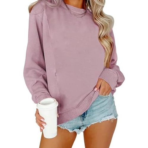TAIUICY Women Maternity Nursing Sweatshirt Comfort Friendly Zip Breastfeeding Pullover Mama's Boobery Always on Tap Sweater