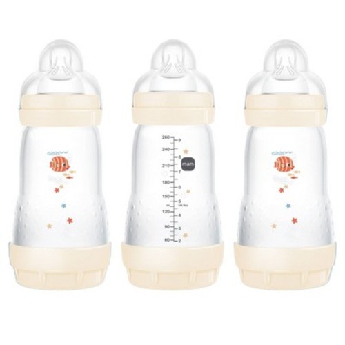 MAM Easy Start Anti-Colic Baby Bottle - 2 Months+ - 9oz/3pk - Shell