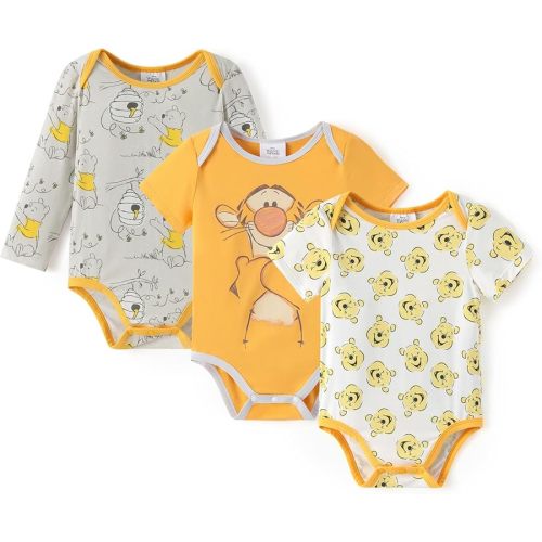 Disney Baby Viscose Made from Bamboo 3-Pack Bodysuits Set Newborn to Infant