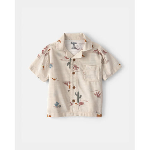 Baby Boy Desert Short-Sleeve Button-Down Shirt - Beige - OshKosh B'gosh | Carter's