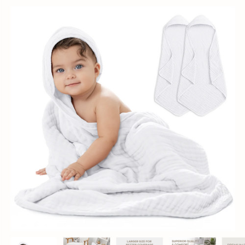 Baby Hooded Towels in White – Comfy Cubs