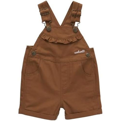 Carhartt Kid's CM9748 Canvas Ruffle Front Shortall - Girls