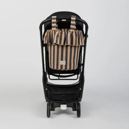 Basket Rayas - Navy + Caramel · Minicoton