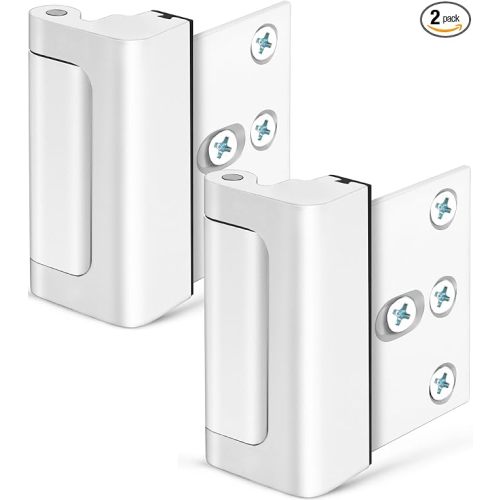 Home Security Door Reinforcement Lock, Front Door Locks for Kids Safety from Inside, Child Proof Door Lock Latch Withstand 800 lbs for Inward Swinging Door Flip High Night Lock to Defend Your Home