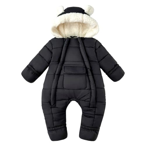 Srkrando Baby Boy Winter Fleece Snowsuit Jacket Toddler Girl Jumpsuit Warm Snow Suit Coat