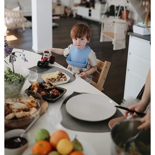 mushie Square Dinnerware Bowls for Kids | Made in Denmark, Set of 2 (Cloud) - (Cloud) Square Bowl