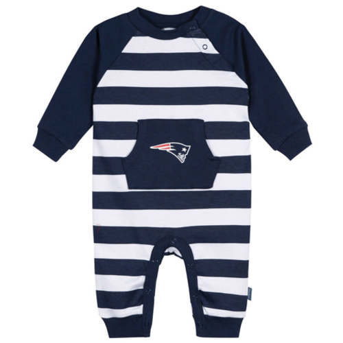 Baby New England Patriots Football Romper with Pocket