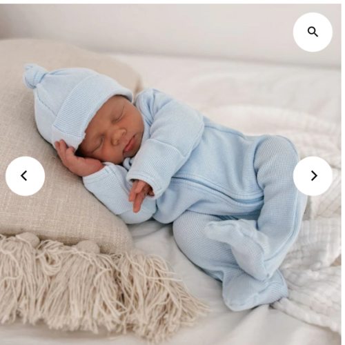 Newborn Boys Onesie - Baby Blue | 3 Little Crowns