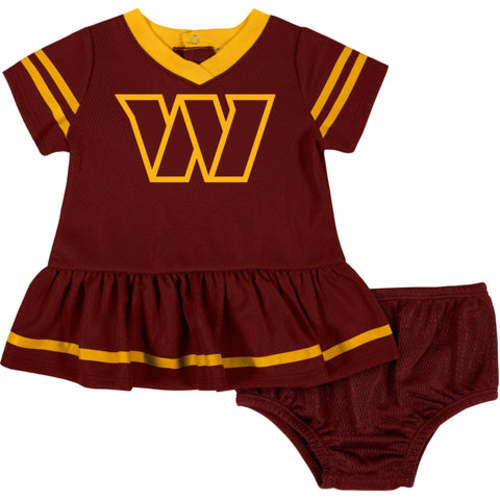2-Piece Baby Girls Washington Commanders Dress & Diaper Cover Set
