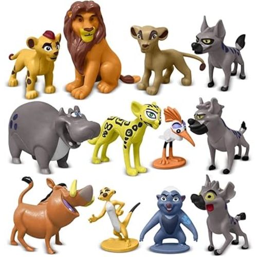 Animal Guard Action Figurines, Tales of Mufasa & Simba Perfect Lion Toys,1-2.3 inches Mini Home Party Cake Desktop Decoration Toy Set （ Pack of 12）