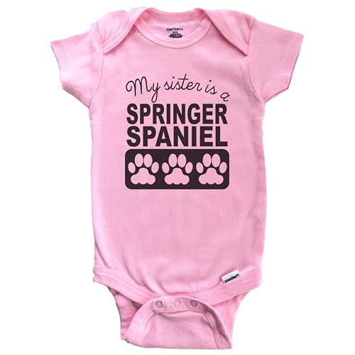 My Sister is A Springer Spaniel Baby Bodysuit (100% Cotton)