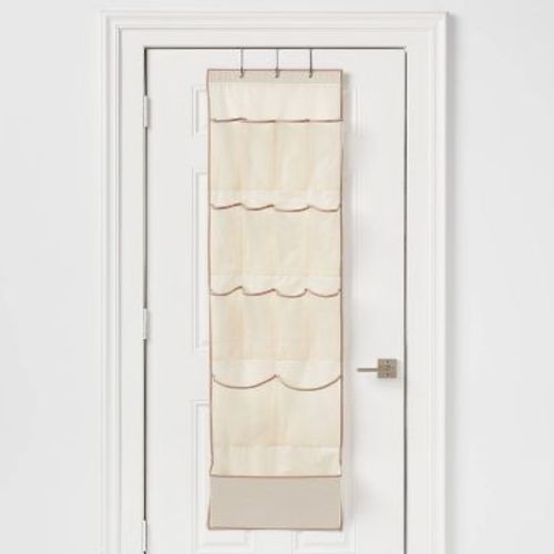 15 Pocket Over-the-Door Hanging Shoe Storage Tan - Brightroom™