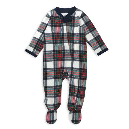 Honest Baby Clothing Organic Cotton Boy or Girl Long Sleeve Christmas Sleep N Play, Newborn to 9 Months
