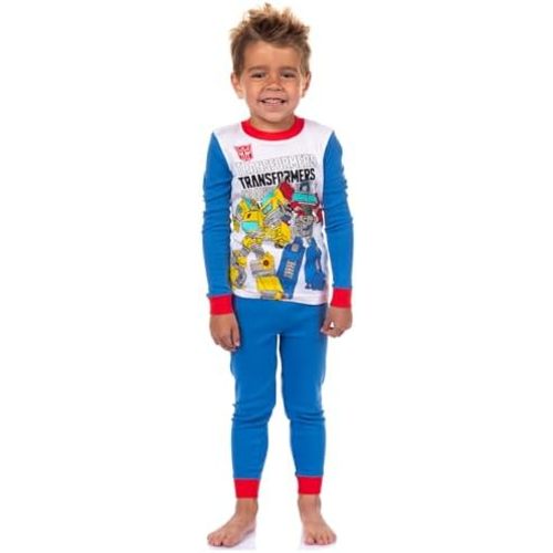 INTIMO Transformers Todder Boys' Bumble Bee and Optimus Prime 2-Piece Tight-Fit Pajama Set