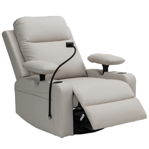 Latitude Run® Oversized Rocking Chair With Adjustable Armrests, Glider Nursing Chair For Breastfeeding, Swivel Recliner Chairs | Wayfair