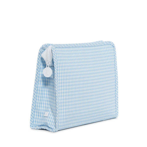 Roadie Large Zip Pouch Gingham Mist by TRVL Design | Lila & Hayes