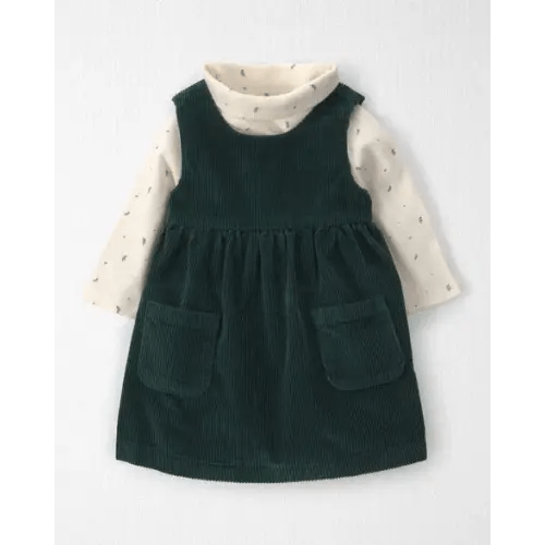 Baby Girl 2-Piece Organic Cotton Corduroy Jumper Set - Little Planet | Carter's