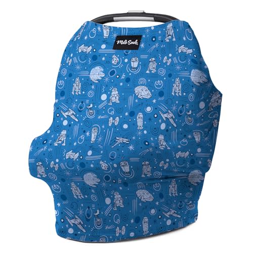 Milk Snob Star Wars Original 5-in-1 Cover - Nursing Cover for Breastfeeding - Baby Car Seat Cover, Carseat Canopy & Stroller - Essential All-in-One Cover - Gift for Mom, Baby (Daring Droids)