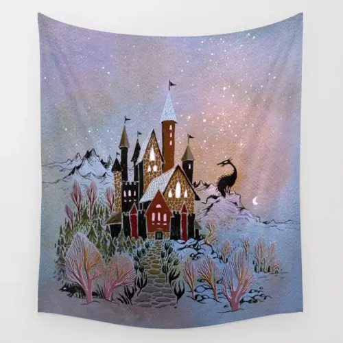 Magic Castle Wall Tapestry by Ulla Thynell | Society6
