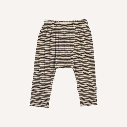 classic panda pant | black stripe | organic cotton multi rib – kate quinn