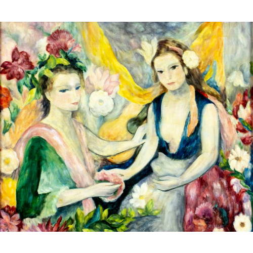 Marie Laurencin (France,Spain,1883-1956) oil painting