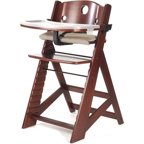 Height Right High Chair with Tray, Mahogany
