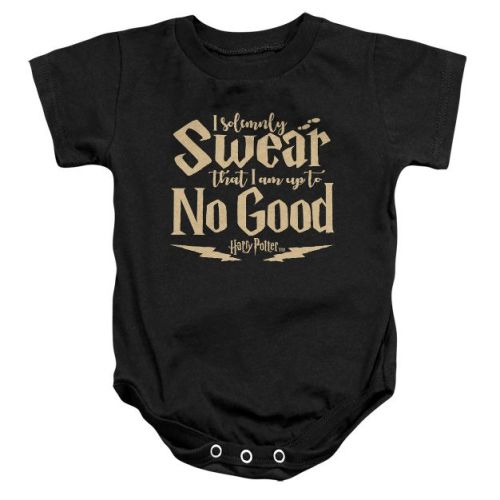 Baby Harry Potter Up To No Good Infant Bodysuit Black 6 Months