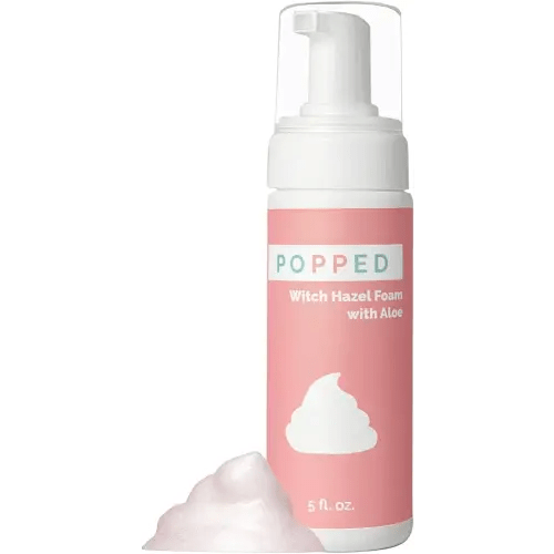 POPPED Witch Hazel Foam with Aloe (5 fl oz) | Perineal Healing Foam for Postpartum Care | Relieves Pain, Hemorrhoids, and Swelling After Birth | Postpartum Essential