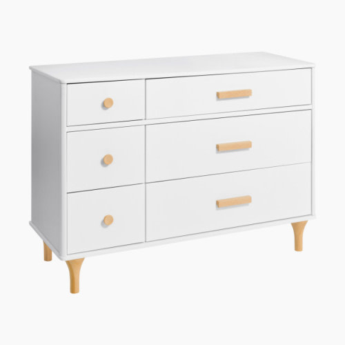 babyletto Lolly 6-Drawer Double Dresser - White / Natural