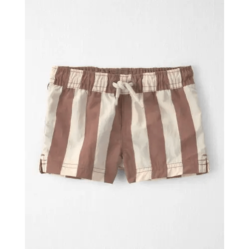 Baby Boy Recycled Swim Trunks in Brown Stripes - Little Planet | Carter's