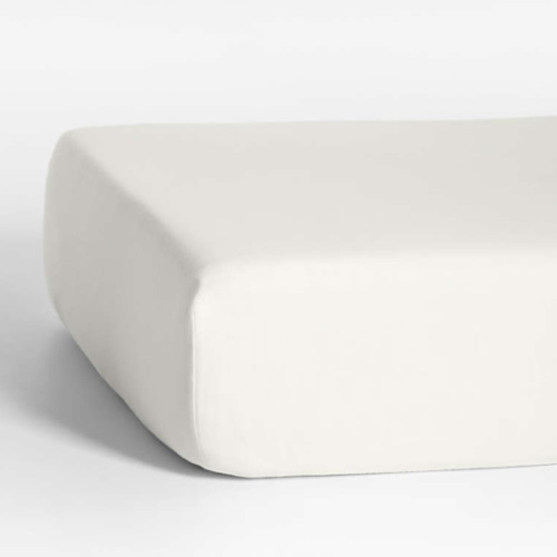 Supersoft Pampas Ivory 100% Organic Cotton Gauze Baby Crib Fitted Sheet